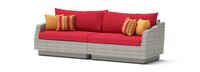 Cannes 8 Piece Sunbrella Outdoor Motion Fire Set - Sunset Red