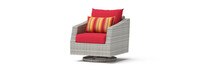 Cannes 8 Piece Sunbrella Outdoor Motion Fire Set - Sunset Red