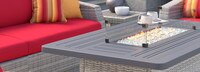 Cannes 8 Piece Sunbrella Outdoor Motion Fire Set - Sunset Red