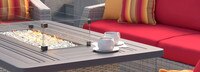 Cannes 8 Piece Sunbrella Outdoor Motion Fire Set - Sunset Red
