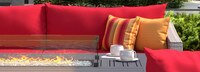 Cannes 8 Piece Sunbrella Outdoor Motion Fire Set - Sunset Red