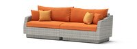 Cannes 8 Piece Sunbrella Outdoor Motion Fire Set - Tikka Orange