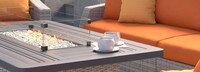 Cannes 8 Piece Sunbrella Outdoor Motion Fire Set - Tikka Orange