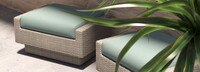 Portofino® Comfort 8 Piece Sunbrella® Outdoor Motion Fire Seating - Spa Blue