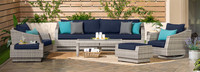 Cannes™ Deluxe 8 Piece Sofa & Club Chair Set - Bliss Ink