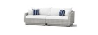 Cannes™ Deluxe 8 Piece Sunbrella® Outdoor Sofa & Club Chair Set - Centered Ink