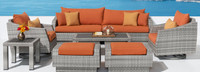 Cannes™ Deluxe 8 Piece Outdoor Sofa & Club Chair Set - Gray