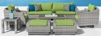 Cannes™ Deluxe 8 Piece Sunbrella® Outdoor Sofa & Club Chair Set - Navy Blue