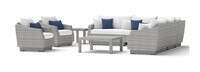 Cannes™ 9 Piece Sunbrella® Outdoor Sectional & Table - Bliss Ink