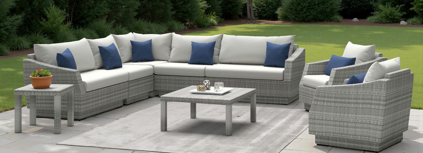 RST Brands Cannes Outdoor Sectional & Table - Thumbnail 2
