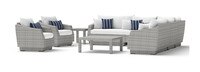Cannes™ 9 Piece Sunbrella® Outdoor Sectional & Table - Centered Ink