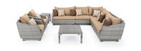 Cannes™ 9 Piece Sectional & Table - Maxim Beige