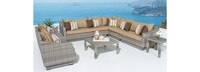 Cannes™ 9 Piece Sectional & Table - Maxim Beige