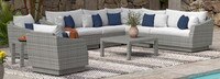 Cannes™ 9 Piece Sectional & Table - Maxim Beige