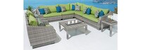 Cannes™ 9 Piece Sectional & Table - Maxim Beige