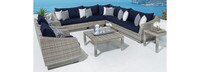 Cannes™ 9 Piece Sectional & Table - Maxim Beige