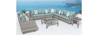 Cannes™ 9 Piece Sectional & Table - Maxim Beige