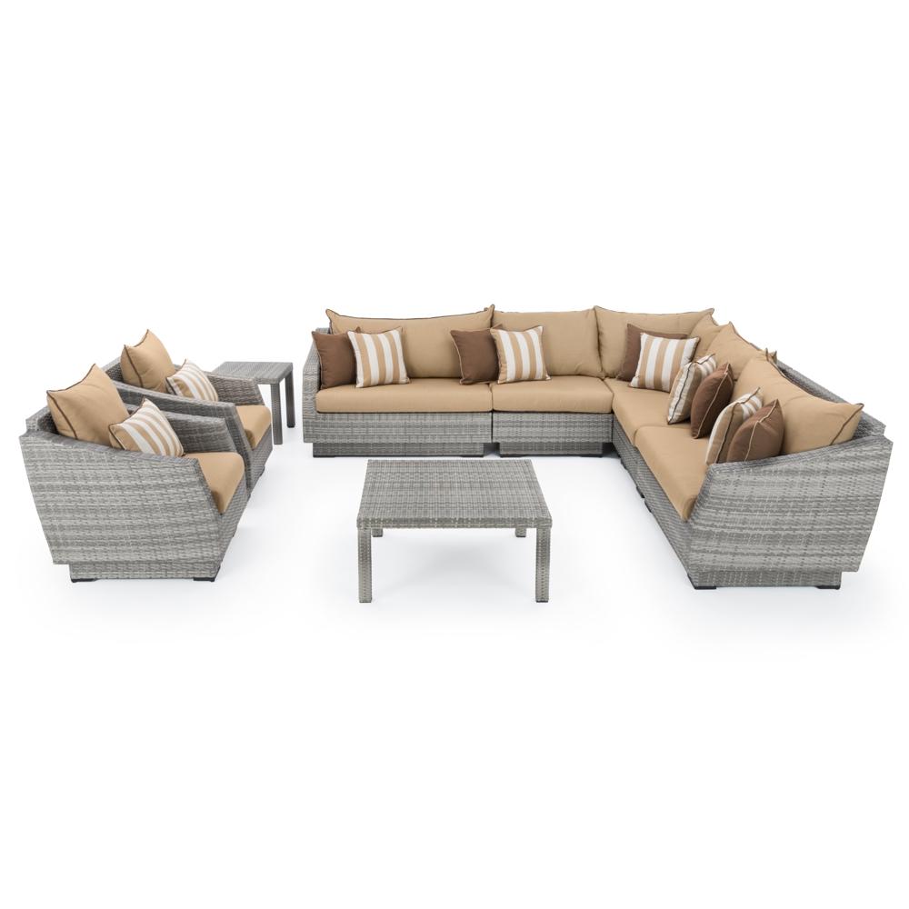 Cannes™ 9 Piece Sectional & Table - Maxim Beige