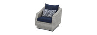Cannes™ 9 Piece Sunbrella® Outdoor Sectional & Table - Navy Blue