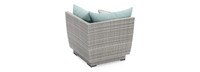 Cannes™ 9 Piece Sunbrella® Outdoor Sectional & Table - Spa Blue