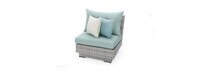 Cannes™ 9 Piece Sunbrella® Outdoor Sectional & Table - Spa Blue
