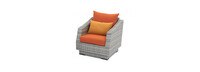 Cannes™ 9 Piece Sunbrella® Outdoor Sectional & Table - Tikka Orange