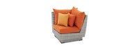 Cannes™ 9 Piece Sunbrella® Outdoor Sectional & Table - Tikka Orange