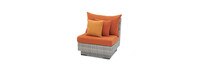 Cannes™ 9 Piece Sunbrella® Outdoor Sectional & Table - Tikka Orange
