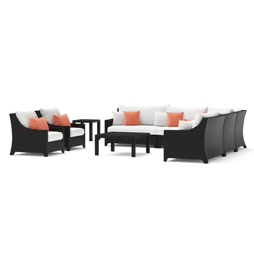 Deco™ 9 Piece Sectional & Club Set - Cast Coral