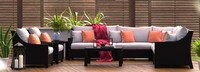 Deco™ 9 Piece Sunbrella® Outdoor Sectional & Club Set - Maxim Beige