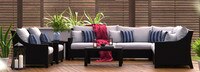 Deco™ 9 Piece Sunbrella® Outdoor Sectional & Club Set - Maxim Beige