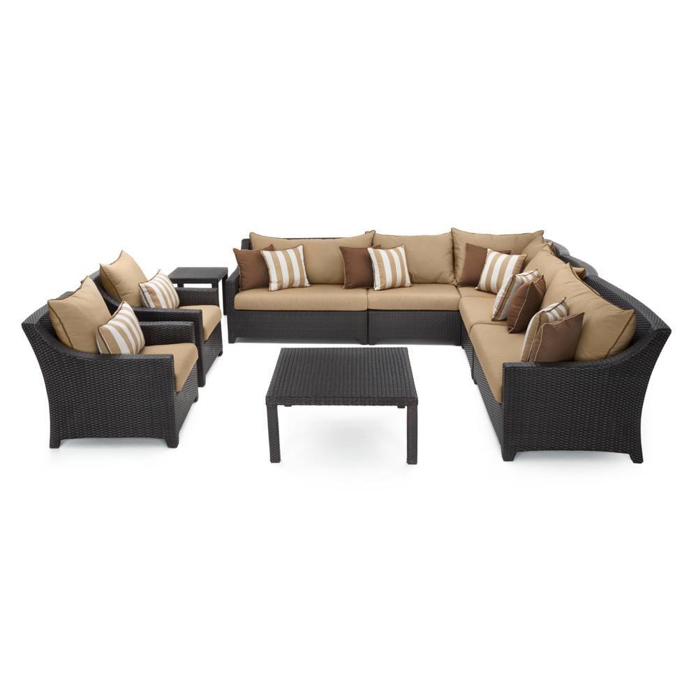 Deco™ 9 Piece Sunbrella® Outdoor Sectional & Club Set - Maxim Beige