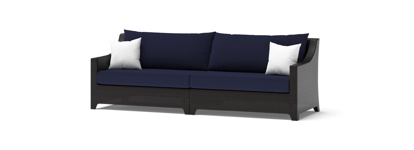 Deco™ 9 Piece Sunbrella® Outdoor Sectional & Club Set - Navy Blue