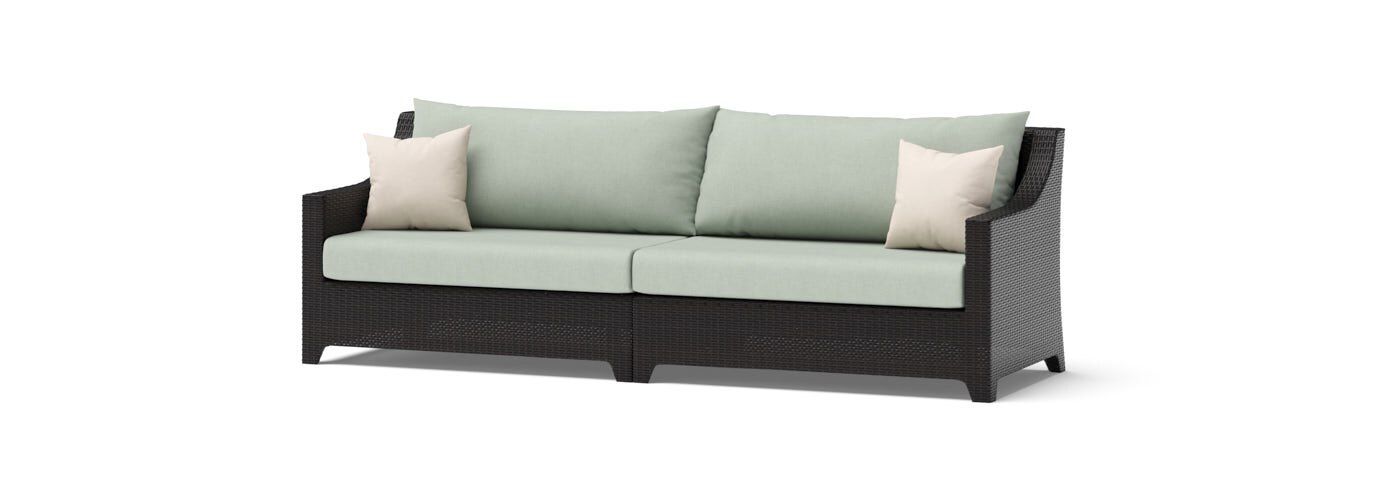 Deco™ 9 Piece Sunbrella® Outdoor Sectional & Club Set - Canvas Oasis