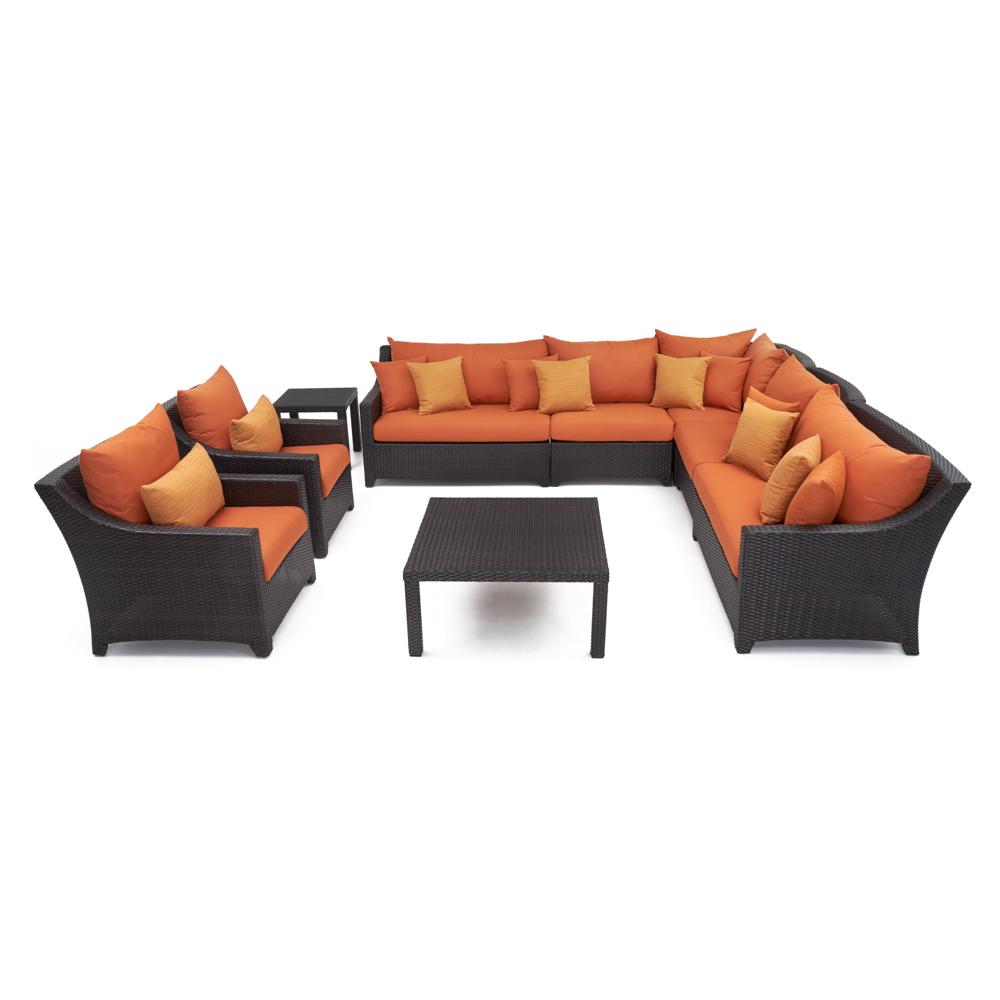 Deco™ 9 Piece Sectional and Club Set - Tikka Orange