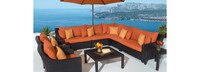 Deco™ 9 Piece Sectional and Club Set with Shade - Tikka Orange