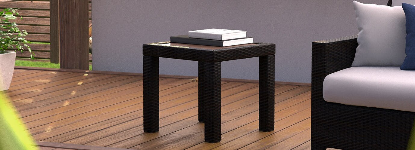 Deco™ Deluxe Wood Top Side Table