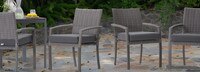 Portofino® Affinity Set of 6 Sunbrella® Outdoor Dining Chairs - Charcoal Gray