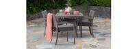 Portofino® Affinity Set of 6 Sunbrella® Outdoor Dining Chairs - Charcoal Gray