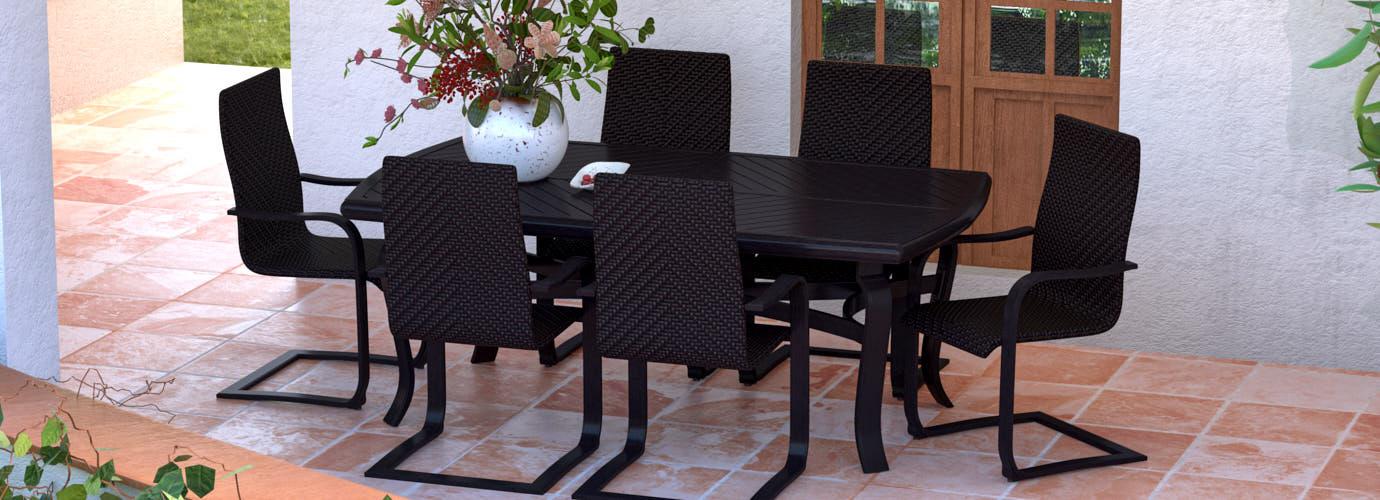 Barcelo 7 Piece Outdoor Patio Dining Set - Thumbnail 3