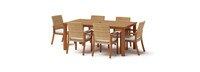 Mili™ 7 Piece Sunbrella® Outdoor Dining Set - Bliss Linen