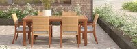 Mili™ 7 Piece Sunbrella® Outdoor Dining Set - Bliss Linen