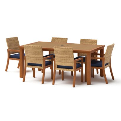 Mili™ 7 Piece Sunbrella® Outdoor Dining Set - Navy Blue