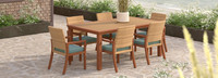 Mili™ 7 Piece Sunbrella® Outdoor Dining Set - Spa Blue