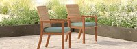 Mili™ 7 Piece Sunbrella® Outdoor Dining Set - Spa Blue