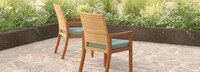 Mili™ 7 Piece Sunbrella® Outdoor Dining Set - Spa Blue