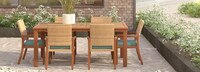 Mili™ 7 Piece Sunbrella® Outdoor Dining Set - Spa Blue