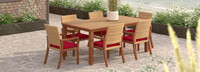 Mili™ 7 Piece Sunbrella® Outdoor Dining Set - Sunset Red