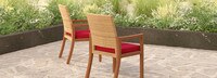 Mili™ 7 Piece Sunbrella® Outdoor Dining Set - Sunset Red