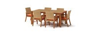 Mili™ 7 Piece Sunbrella® Outdoor Dining Set - Tikka Orange